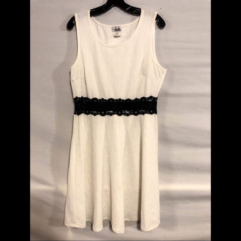 Black and White lace Deb Dress